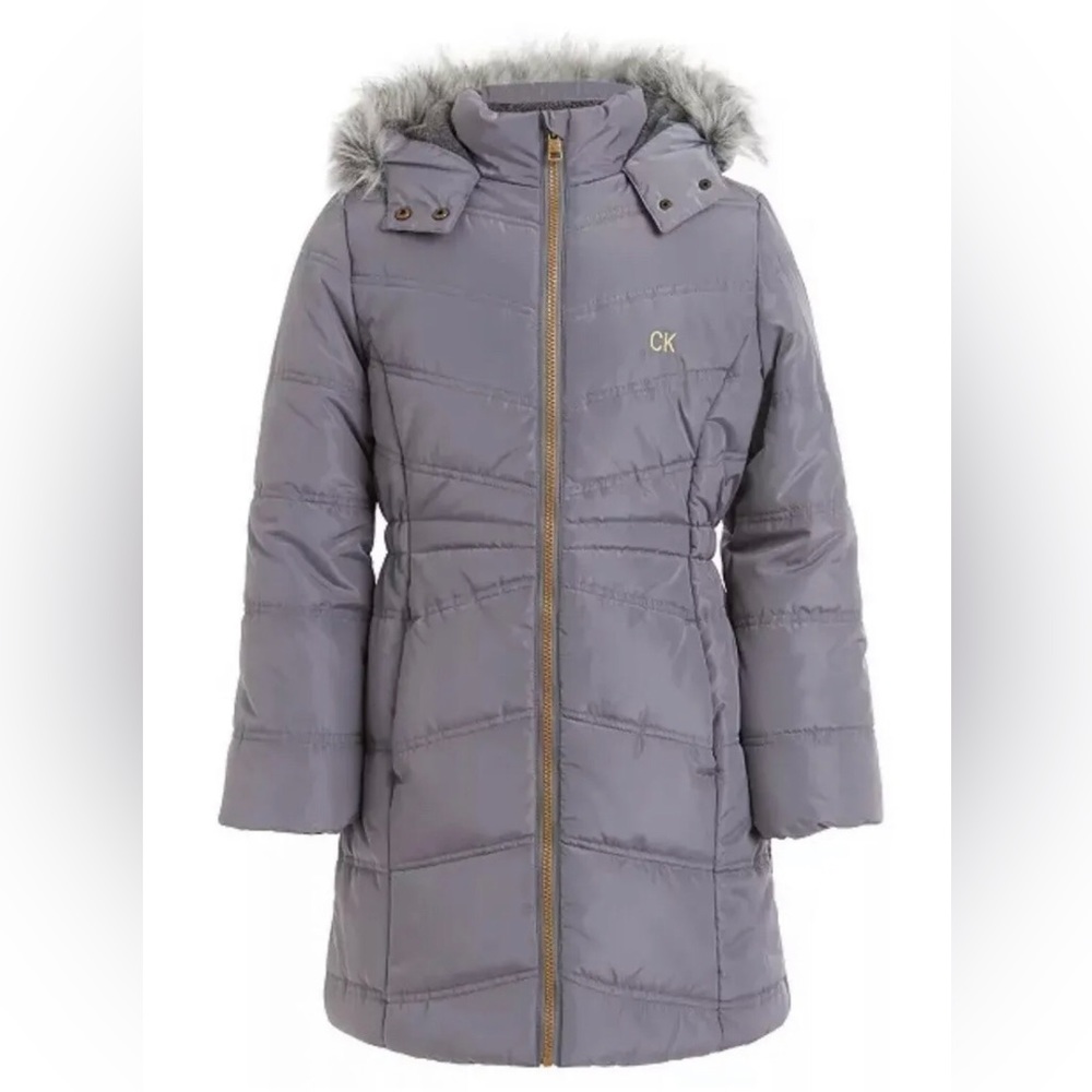 Calvin Klein Toddler Girls Aerial Hooded Jacket (Size: 2T); New With Tag